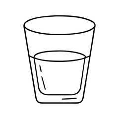 shot glass icon, shot glass line art - simple line art of shot glass, perfect for shot glass logos and icons