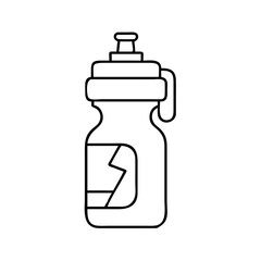 sports drink bottle icon, sports drink bottle line art - simple line art of sports drink bottle, perfect for sports drink bottle logos and icons