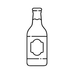 beer bottle icon, beer bottle line art - simple line art of beer bottle, perfect for beer bottle logos and icons