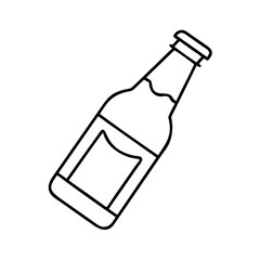 beer bottle icon, beer bottle line art - simple line art of beer bottle, perfect for beer bottle logos and icons