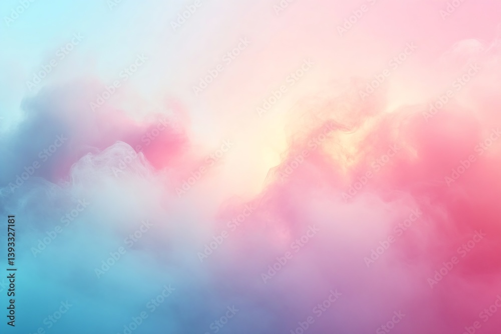 Poster pastel clouds background featuring soft pink blue and white hues ideal for dreamy designs and calmin