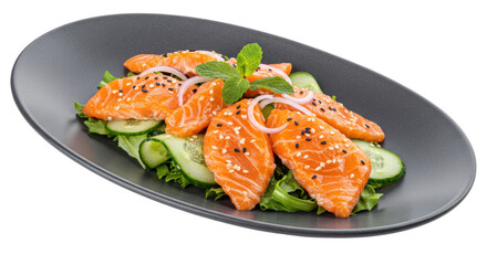 Isolated Salmon Salad
