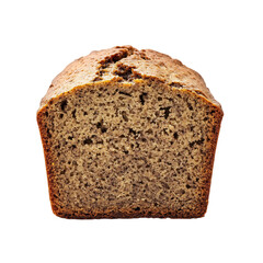 A Loaf of Gluten Free Banana Bread Isolated on Transparent Background