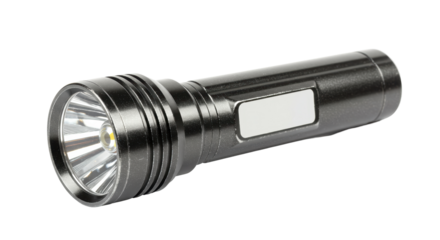 Isolated Black Flashlight
