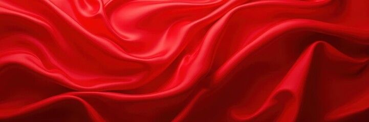 Obraz premium Beautifully flowing red silk fabric, perfect for luxury branding, fashion, or interior design projects.