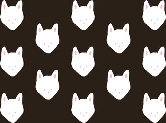 Fox Pattern Vintage Design Vector Textile