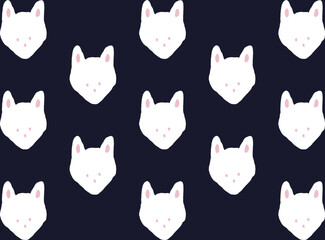 Fox Pattern Vintage Design Vector Textile