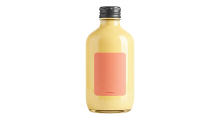 Isolated Yellow Bottle with Label