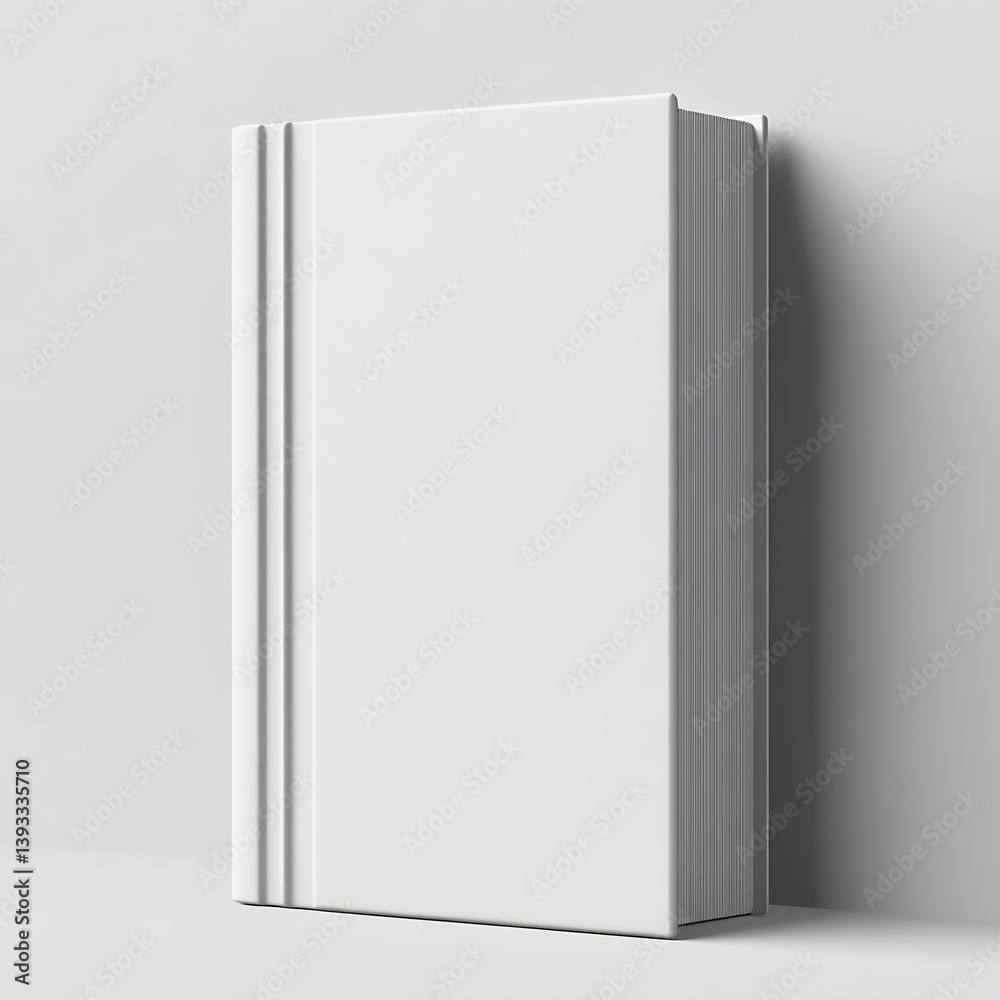 Poster blank white book cover mockup for product presentation and design template display isolated on neutr