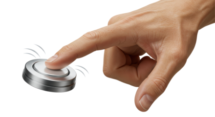 Isolated Finger Pressing Button