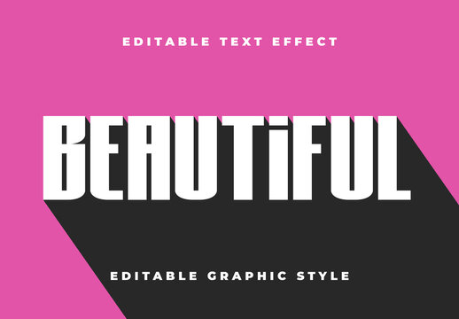 White Bold Block Font Long Shadow Text Effect