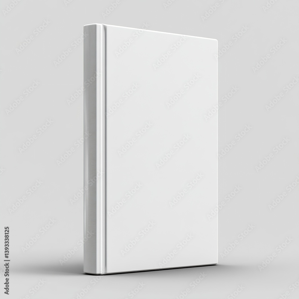 Leinwandbilder blank white book mockup standing vertically minimalist design for cover presentation ready for custo