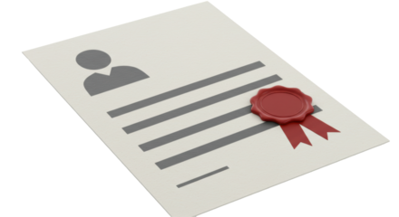 Isolated Certificate with Seal