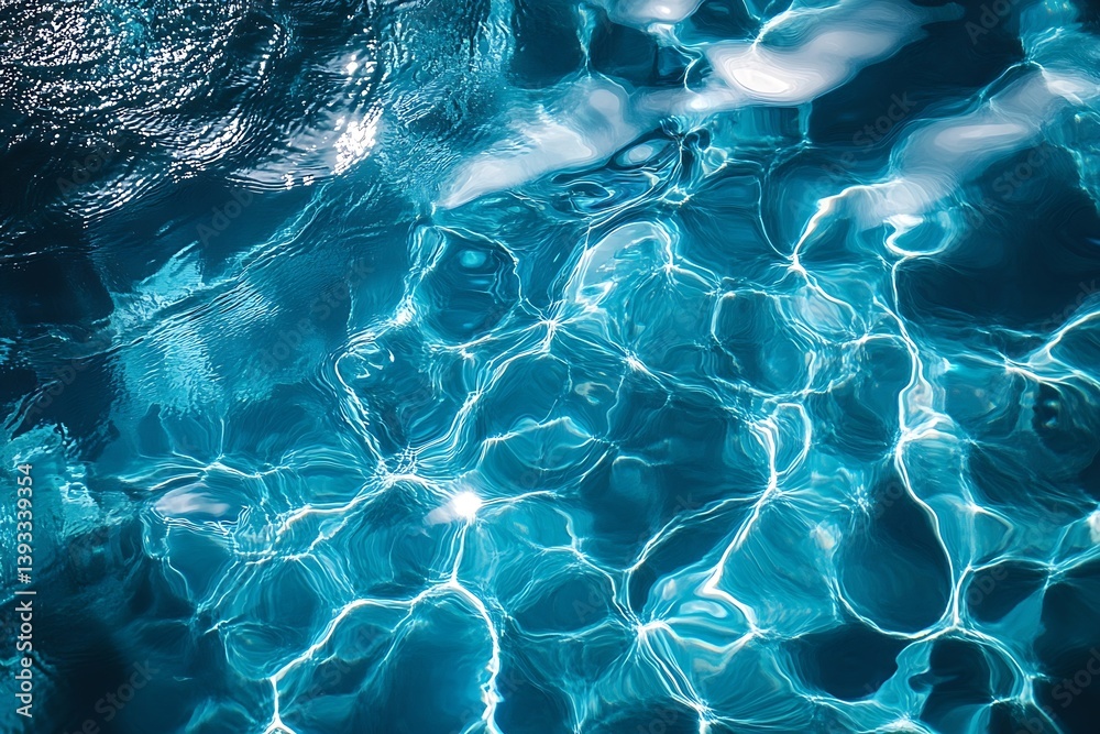 Fototapete abstract ripple water texture with sun reflections creating a calming and serene aquatic background 