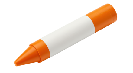 Isolated Orange Crayon