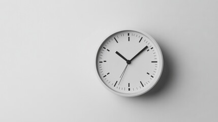 Minimalist Wall Clock Displaying Time in a Clean, Modern Setting