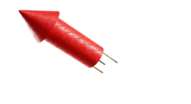 Isolated Firework Rocket