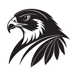  A Falcon Vector Art illustration Silhouette 