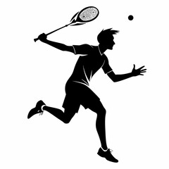 tennis player silhouette