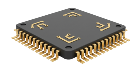 Isolated Black Integrated Circuit