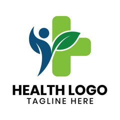 Premium green leaf logo design, leaves health environmental logo, green logo, leaf logo, pharmacy logo, health city logo, health care logo, health icon, fitness logo, doctor logo, nursing logo, hospit