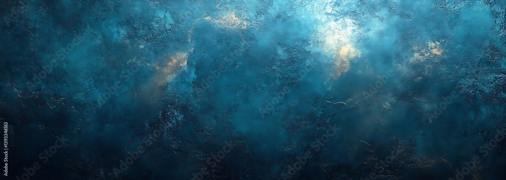 Poster Textured Abstract Background in Deep Teal and Gold Elegant Backdrop for Art Design and Creative Projects : Generative AI