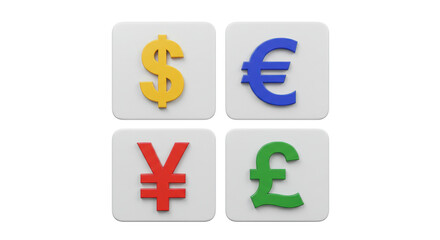 Isolated Currency Symbols