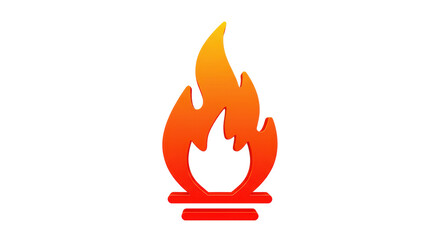Isolated Flame Icon