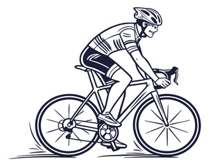 Naklejka premium Healthy Living Through Cycling. Road Bike Vector Art for Fitness Enthusiasts