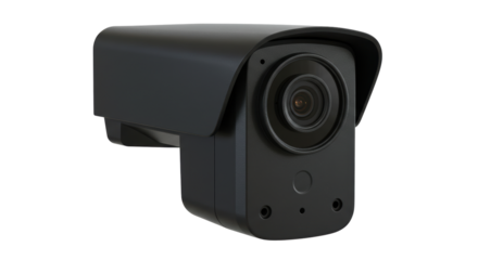 Isolated Black Security Camera