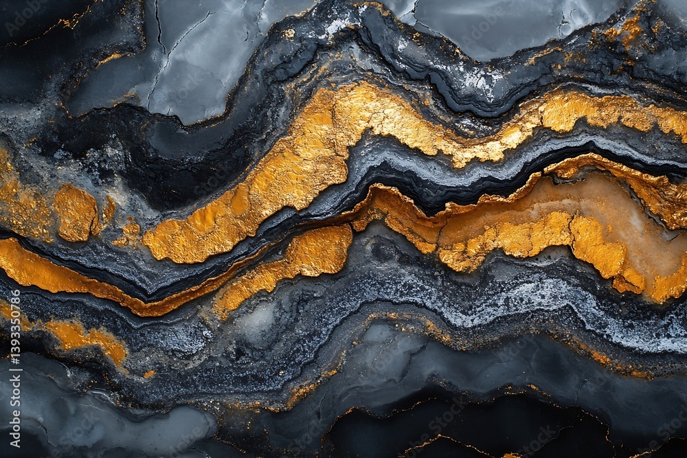 Poster abstract art gold veins on grey marble texture for luxury backgrounds and modern design projects : g