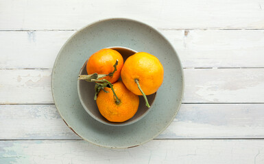 Organic Mandarin Oranges in  Bowl