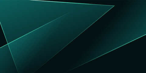 Abstract Green Light Background. Polygonal Elegance and Frame Background Designs