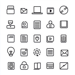 Simple Technology Icons Set