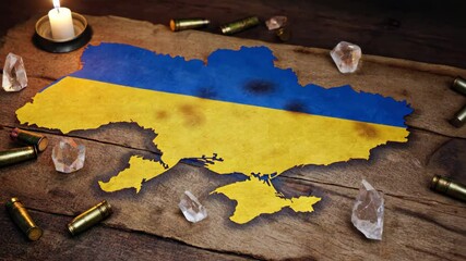 Ukrainian flag illuminated by candlelight reveals resilience and hope amidst challenges and strife Generative AI - Powered by Adobe