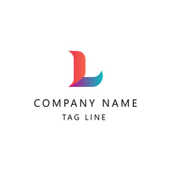 company logo vector L letter design template