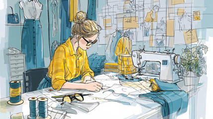 A fashion designer focused on environmentally friendly materials and fair labor practices.  