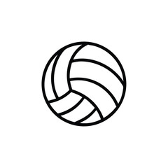 Volleyball Ball Outline Vector Illustration For Sports Graphic Design Element