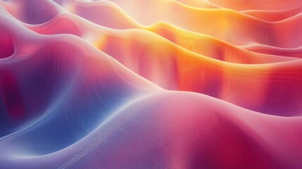 Fototapeta premium Abstract, vibrant, undulating landscape