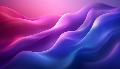 Obraz premium Soft pastel wave patterns featuring gentle transitions from pink to blue for a calming artistic effect : Generative AI
