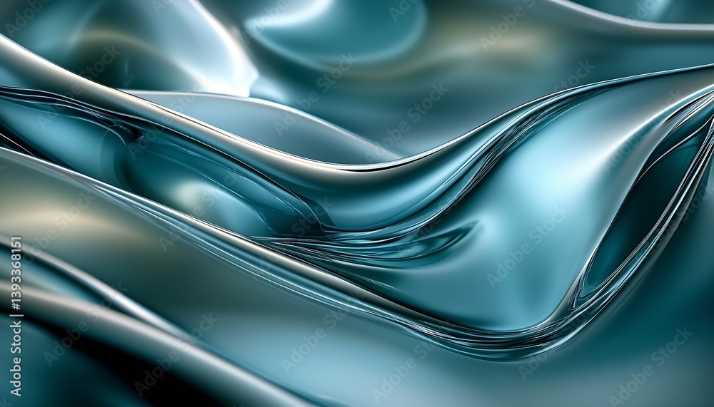 Poster Dynamic Swirling Patterns of Aqua Liquid Creating a Mesmerizing Flow Aesthetic : Generative AI