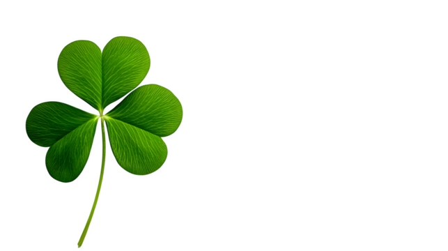 Green three-leaf clover on a white background --ar 16:9