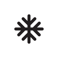 Bold snowflake icon for winter themes Vector