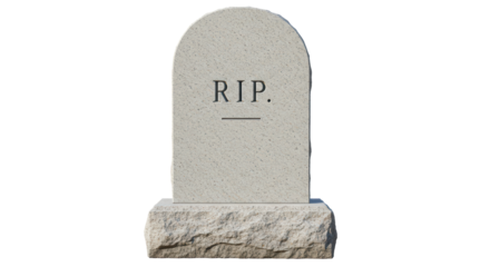 Isolated Tombstone Headstone R.I.P. Gravestone