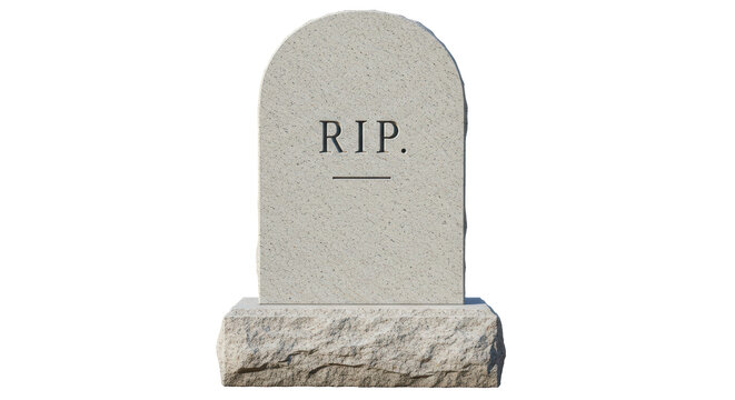 Isolated Tombstone Headstone R.I.P. Gravestone