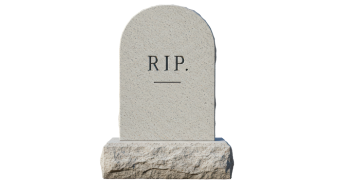 Isolated Tombstone Headstone R.I.P. Gravestone