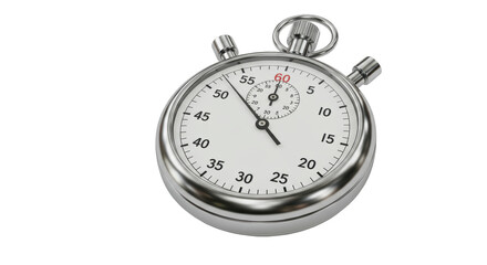 Isolated Classic Chrome Stopwatch for Timing
