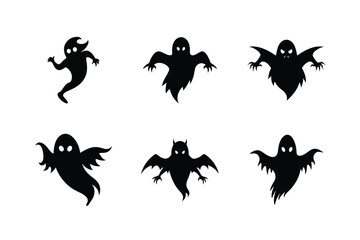 Ghost silhouette vector illustration bundle 