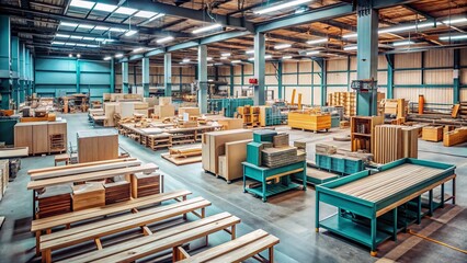 Industrial Furniture Factory A Symphony of Precision and Production in a Minimalist Setting Capturing the Dynamic