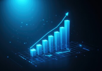 Growth chart business financial diagram graph data analysis isolated